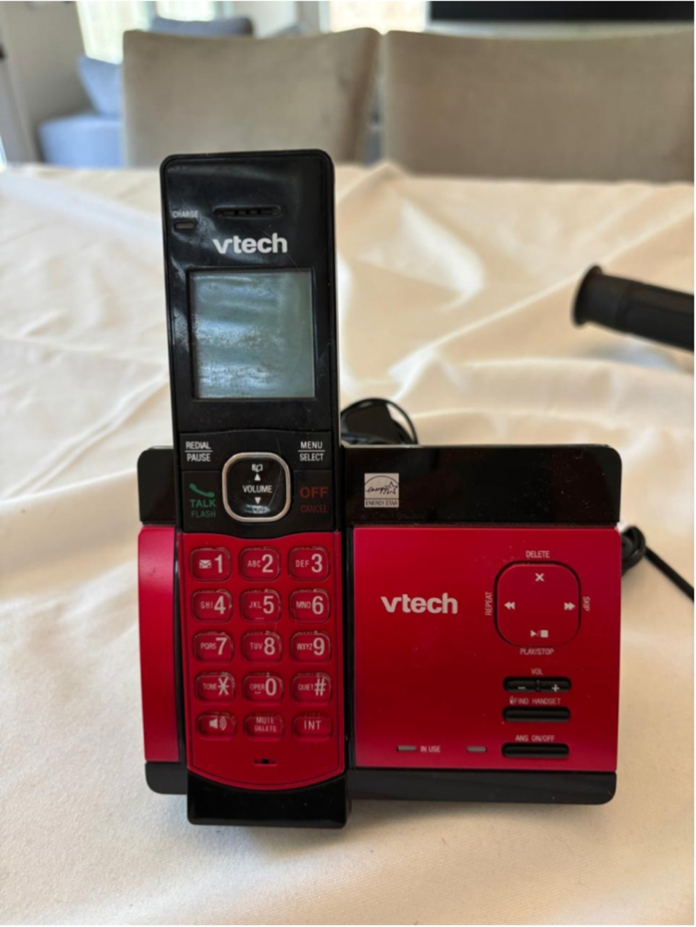 VTech Cordless VoIP Home Phone System One Size Red and Black #E117